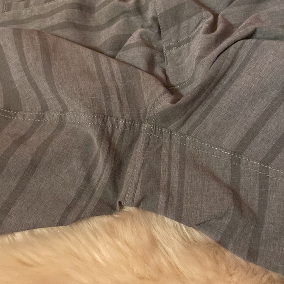 Linksoul Mens sz 34 Boardwalker Hybrid Green Striped Golf Casual Shorts - Picture 11 of 13